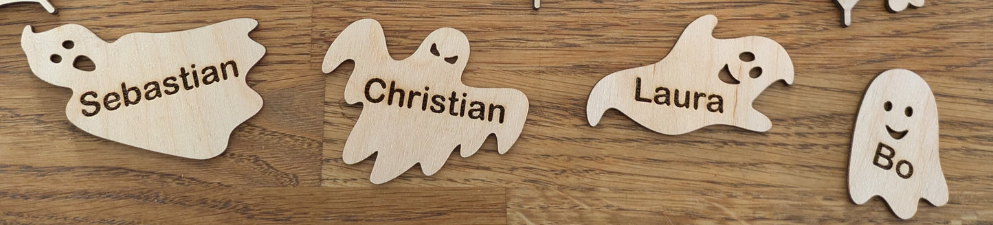 Spøgelses-tema Bordkort